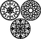 GASARÉ, Extra Large, Thick, 10" Silicone Trivets for Hot Dishes, Pots, and Pans, Hot Pads for Countertops, Flexible, Dishwasher Safe, 10 x ¼ Inches, Set of 3, Black