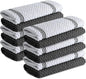 Infinitee Xclusives Premium Kitchen Towels - [Pack of 12] 100% Cotton Kitchen Hand Towels (15 x 25 Inches) - Dish Towels for Kitchen |Grey|