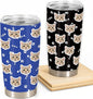FunStudio Personalized Cat Face Tumbler with Pictures Kitty Pet Paw Custom Tumblers Coffee Travel Mug Cup Gift for Men Women, 20 Oz Insulated Stainless Steel