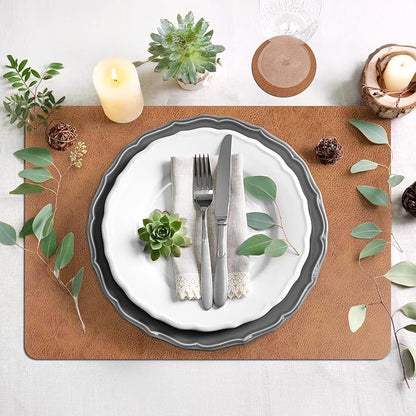 comfoyar Faux Leather Placemats