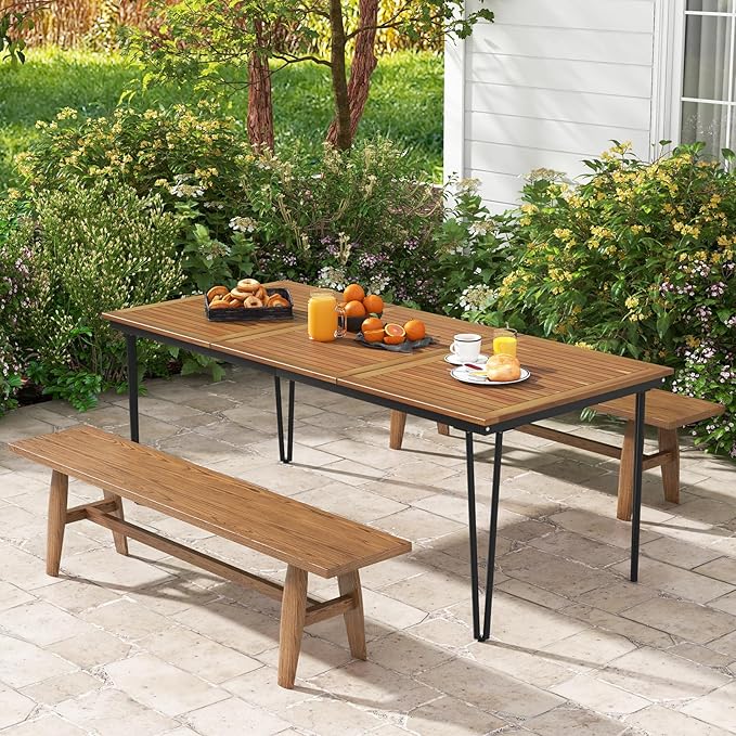 Tangkula 79 Inch Outdoor Dining Table