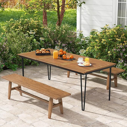 Tangkula 79 Inch Outdoor Dining Table