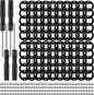 100 Set DIY Bottle Opener Kit - Stainless Steel Metal Opener Inserts for Wood (Black)