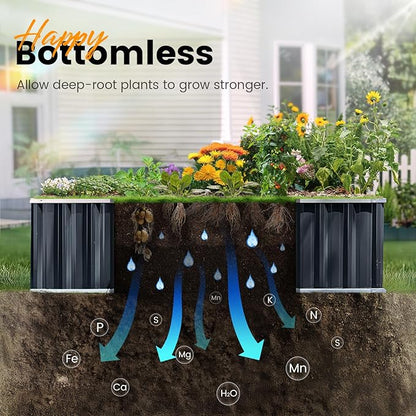 KING BIRD Galvanized Raised Garden Bed