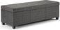 SIMPLIHOME Avalon 48 inch Wide Contemporary Rectangle Storage Ottoman Bench in Dark Grey Tweed Look Fabric, Assembled, For the Living Room, Entryway and Family Room