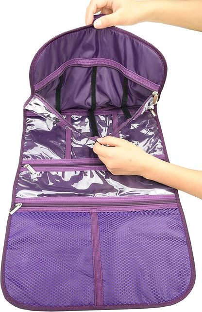Freegrace Premium Hanging Toiletry Travel Bag - Cosmetic, Jewelry, Toiletry & Accessory Storage Organizer Bag, Large Size, Various Compartments
