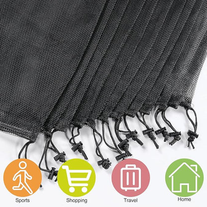 iMucci 13"X15.5" 100Pcs Mesh Laundry Drawstring Bag Nylon Drawstring Gym Bag with Cord Lock Closure