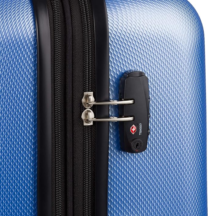 SwissGear 7272 Energie Expandable Hardside Luggage with Spinner Wheels and TSA Lock, Periwinkle Blue, Checked-Large 27-Inch