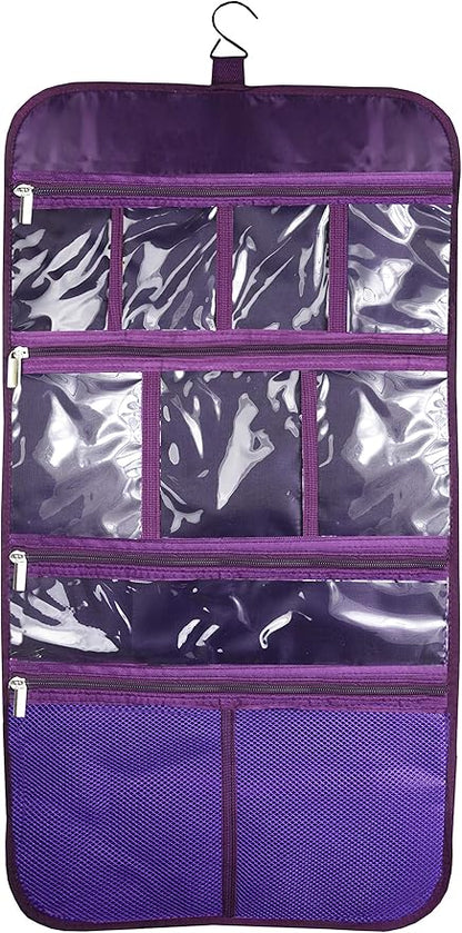 Freegrace Premium Hanging Toiletry Travel Bag - Cosmetic, Jewelry, Toiletry & Accessory Storage Organizer Bag, Large Size, Various Compartments