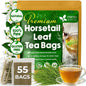 FreshDrinkUS, Premium 55 Horsetail Leaf Tea Bags, 100% Natural & Pure from Horsetail Loose Leaves Herbal Tea. Made with Natural Material Tea Bags. No Sugar, No Caffeine, No Gluten, Vegan.