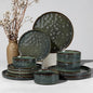HaWare Dinnerware Sets, 12-Piece Plates and Bowls Set, Reactive Moss Green |