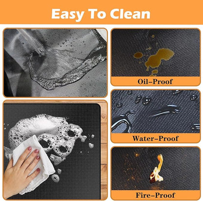 48X36in Grill Mats for Outdoor Grill,Waterproof,OilProof,Fireproof,Fits Most Grills, Smokers, Griddles and Outdoor Charcoal, Flat Top,Deck and Patio Protector