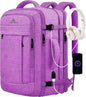 50L Carry On Backpack, Extra Large Laptop Backpack, Travel Backpack for Women, Expandable Water Resistant Big Bag Anti-Theft Business Daypack Fit 17 Inch Laptop with USB Port,Purple
