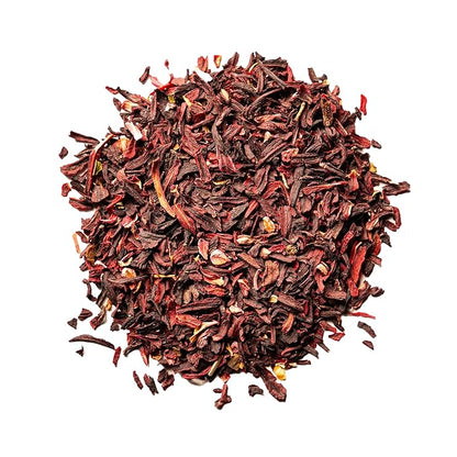 Worldwide Botanicals Organic Hibiscus Tea – 1 lb, Loose Leaf, Cut and Sifted – 100% Egyptian Hibiscus sabdariffa AKA Karkade, Roselle, Sorrel, Zobo, Flor de Jamaica, 1 Pound Bag