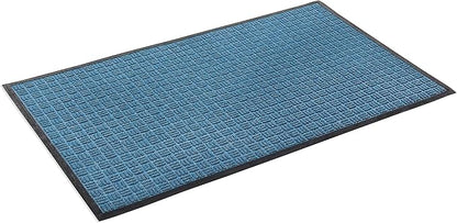 Kempf Water Retainer Entrance Mat, Indoor Outdoor Rubber Rug, Moisture Trapping, Absorbent Mat, 18 by 30-Inch, Blue