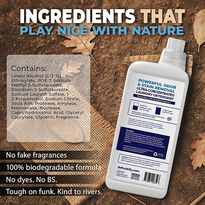 Laundry Detergent 62 Load/37.7 FlOz (2-Pack). 'Free & Clear' Liquid Laundry Detergent- Sensitive Skin. 'ProvenSafe' Laundry Soap Washing Detergent w/Odor & Stain Remover for Activewear & All Fabrics
