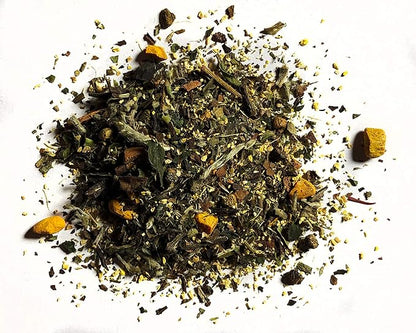 FIRE TEAS DETOX & GLOW - Ayurvedic Cleansing Tea - Organic White Tea, Turmeric (Curcumin), Ginger, Cardamom, Cinnamon & Saffron - Delicious, Fast & Effective -