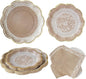 Kate Aspen Burlap & Lace Party Decorations - 62 Piece Rustic Bridal Shower and Wedding Tableware Set for 16 Guests - Disposable Floral Paper Plates and Napkins Party Supplies
