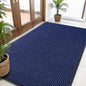 OLANLY Front Door Mat Indoor Outdoor Entrance, Waterproof Heavy Duty Doormat, Fade Resistant, Low Profile, Easy Clean Patio Porch Welcome Floor Mats for Entry, 59x35, Blue