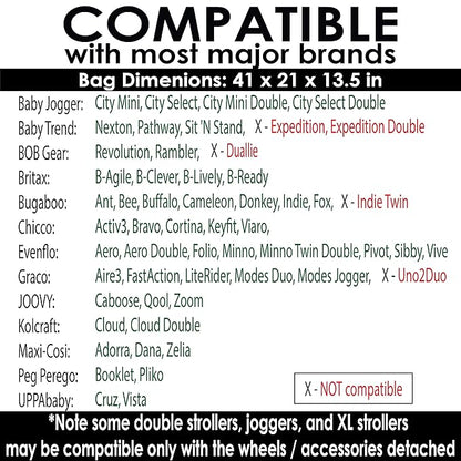 Stroller Travel Bag for Standard or Double/Dual Strollers