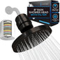 SparkPod Luxury Filtered Shower Head Set 23 Stage Shower Filter - Reduces Chlorine and Heavy Metals - High Pressure Showerhead Filter (8" Round, Vintage Oil-Rubbed Bronze)