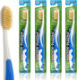 MOUTHWATCHERS Soft Flossing Toothbrushes, Value Pack of 4, Blue, Manual Toothbrush for Adults, Ultra Clean, Good for Sensitive Teeth and Gums, by Dr. Plotka's