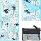 Quick Dry Towel Extra Large 78x35 Inch - Microfiber Beach Towel - Perfect for Beach, Travel, Swimming, Pool, Yoga, Hiking, Camping - Lightweight, Fast Drying, Compact for Adults (Kimono Blue)
