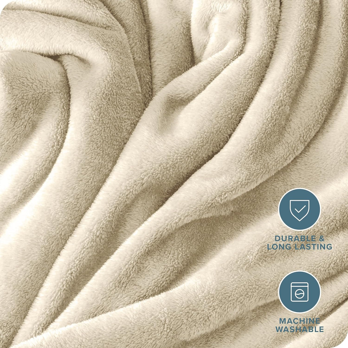 Bare Home Fleece Blanket - Kid Size - Ultra-Soft Lightweight for Bed, Sofa, and Couch - Luxury Microplush - Cozy Warm Blanket (Kid, Oyster)