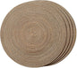 FunWheat Round Braided Placemats Set of 4 Place mats for Dining Tables Woven Heat Resistant Table Mats 15 inch for Fall(E Brown, 4pcs)