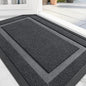 OLANLY Front Door Mat Indoor Outdoor Entrance, Waterproof All-Season, All-Weather Doormat, Sturdy Natural Rubber, Fade Resistant, Low Profile, Easy Clean Patio Porch Entryway Mat, 59x20, Grey
