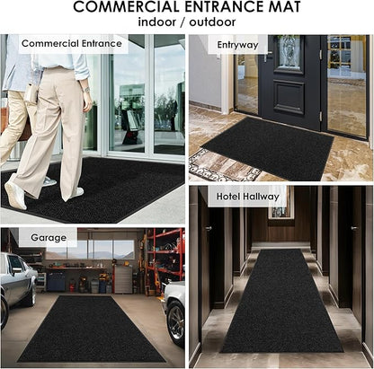 3′ x 50′ Front Door Mat Indoor Outdoor Entrance, Commercial Floor Mat Heavy Duty Dirt Trapper Entryway Doormat, Custom Size Non Slip Rubber Backing Welcome mat, Door Mat for High Traffic Area