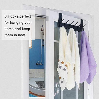 WEBI Over The Door Hooks for Hanging,Over The Door Towel Rack,Over Door Coat Hanger Over Door Coat Rack for Hanging Towels,Hats,Clothes,Behind Back of Bathroom,Bronze