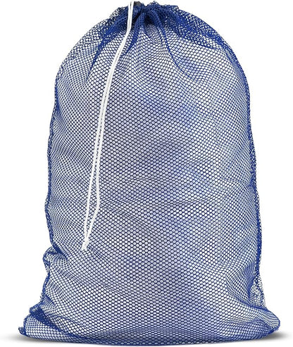 Handy Laundry Mesh XL Laundry Bag - Durable, Machine Washable with Secure Drawstring Closure - Perfect for College Dorms, Laundromats, Apartments (Blue, Large 24" x 36")