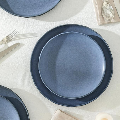 Stone Lain Rio 4-Piece Dinner Plate Set Stoneware, Blue