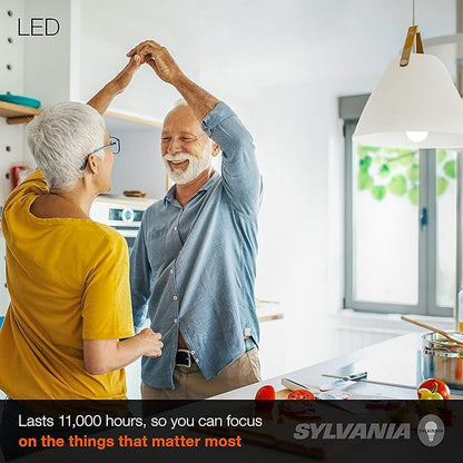 Sylvania LED A19 Light Bulb, 100W Equivalent, Efficient 14W, 1500 Lumens, Frosted Finish, Daylight - 4 Pack (78103)