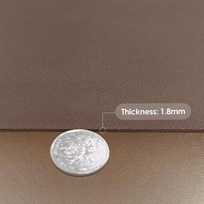 Desk Mat - 14x42 Inch Waterproof Easy to Clean Can Conceal Flaws Protector The Table Top from Scratches Used for Coffee Table Office Table Dresser(Mud Color+Champagne Gold 14x42)