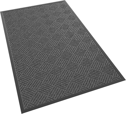 Front Door Mat, 5' x 3' Heavy Duty Indoor Outdoor Doormat, Non-Slip Backing Welcome Mats for Entryway, Low Profile, Commercial Door Mats