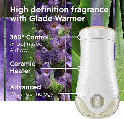 Glade PlugIns Refills Air Freshener, Tranquil Lavender & Aloe, Scented and Essential Oils for Home and Bathroom, 0.67 Fl Oz, 10 Count