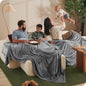 Bare Home Fleece Blanket - Giant Size - Ultra-Soft Lightweight for Bed, Sofa, and Couch - Luxury Microplush - Cozy Warm Blanket (Giant, Grey)