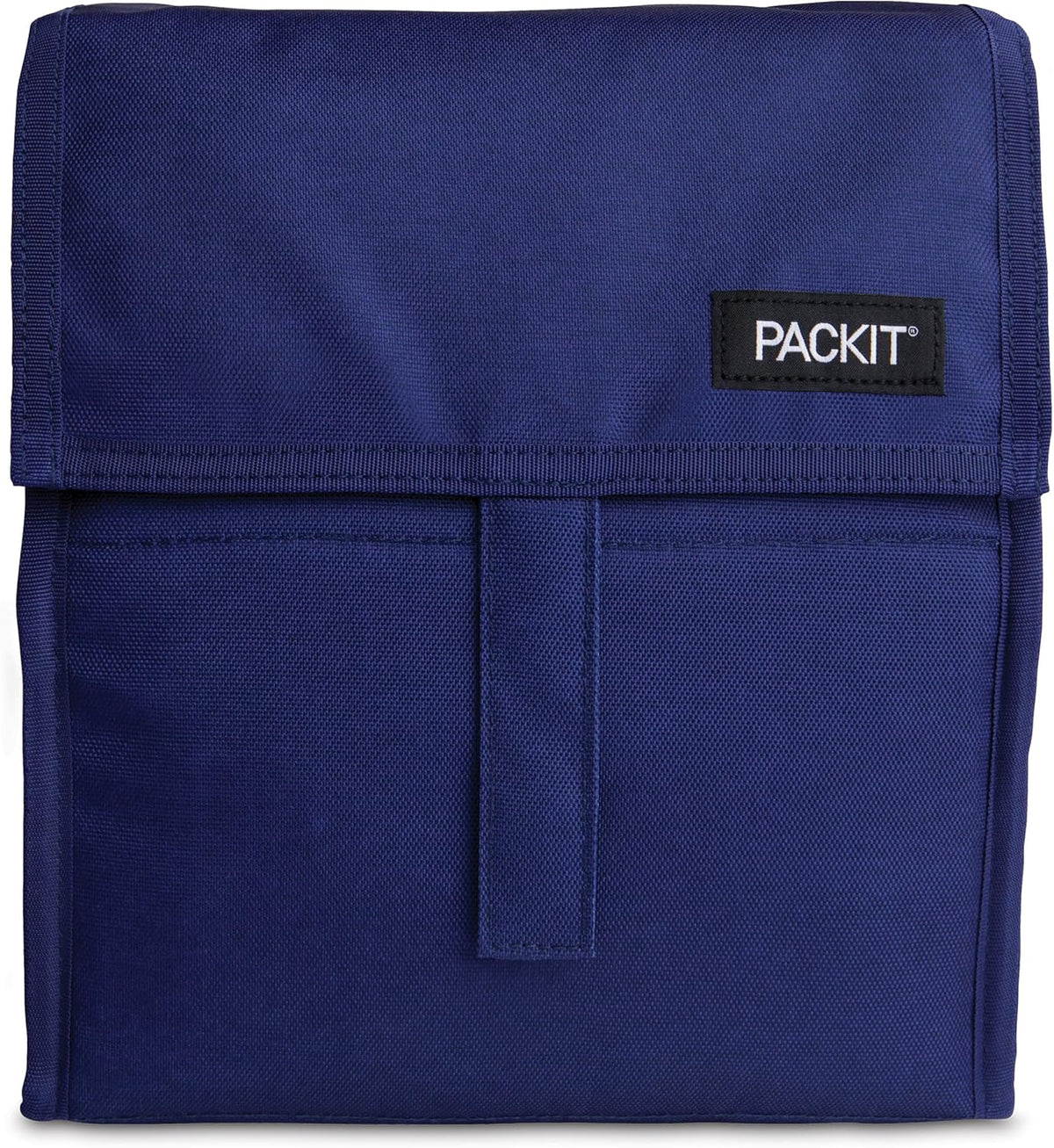 Packit® Freezable Lunch Bag, True Blue, Built with ECOFREEZE® Technology, Foldable, Reusable, Zip and Velcro Closure with Buckle Handle, Designed for Work Lunches and Fresh Lunch On the Go