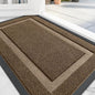 OLANLY Front Door Mat Indoor Outdoor Entrance, Waterproof All-Season, All-Weather Doormat, Sturdy Natural Rubber, Fade Resistant, Low Profile, Easy Clean Patio Porch Entryway Mat, 71x23, Brown