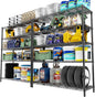 Storage Shelves, 2 PCS 48" L x 20" W x 72" H Heavy Duty Garage Wire Shelving Unit Loads 2000LBS, 5-Tier Adjustable Metal Industrial Utility Shelf Rack for Kitchen, Laundry Room, Basement