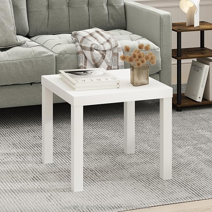 Furinno Classic Coffee Table, Square Modern Coffee Table