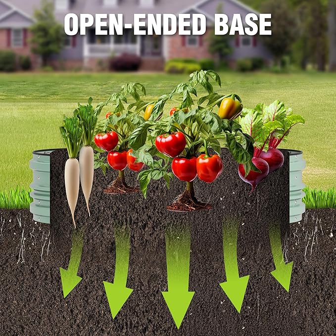 WORKPRO 2PK 4x2x1ft Galvanized Raised Garden Bed Set, Rust & Corrosion