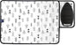 Encasa XO Ironing Mat/Pad (Small 28"x20") with 3mm Padding & Silicone Iron Rest for Steam Pressing on Tabletop or Bed - Heat Resistant, Portable, Quilting & Travel Blanket - Black Arrow