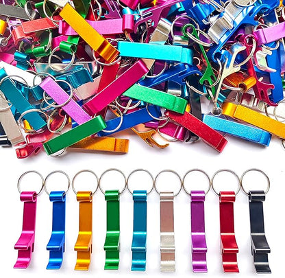 200pc Colored Aluminum Bottle Opener Keychain, Claw Beverage Opener for Kitchen/Wedding/Bar/Party