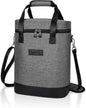 Tirrinia 6 Bottle Wine Cooler Bag - Insulated Padded Portable Versatile Wine Gift Carrier Tote Bag for Travel, BYOB Restaurant, Wine Tasting, Party, Pecfect Gift for Wine Lover, Grey