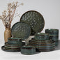HaWare Dinnerware Sets, 18-Piece Plates and Bowls Set, Reactive Moss Green |