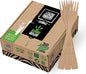 2ZEBRAZ 100% Bamboo Cutlery Set - 100 Forks, Smooth Reusable Biodegradable Silverware, Compostable and Durable Disposable Utensils, Eco-Friendly Flatware in Premium Box