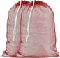 Handy Laundry Mesh XL Laundry Bags - Durable, Machine Washable with Secure Drawstring Closure - Perfect for College Dorms, Laundromats, Apartments (Red, Large 24" x 36", 2-Pack)